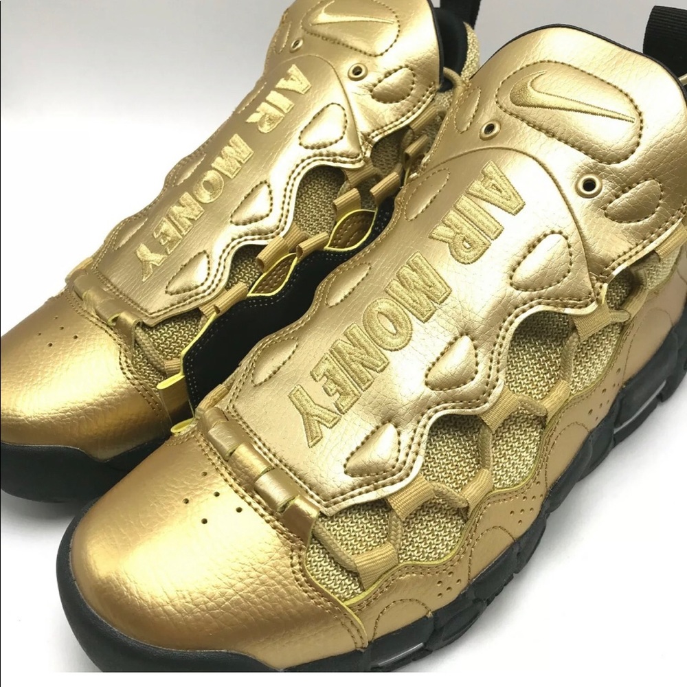 Nike air more money ultra rare gold size 10 11